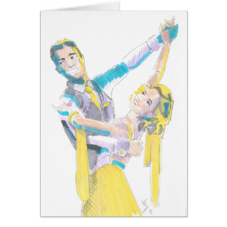 Dessin de valse de danseurs de salle de bal