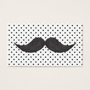 Dessin drôle de moustache et pois noir