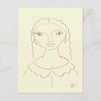 Dessin d'une jeune fille Angel brésilien Carte pos