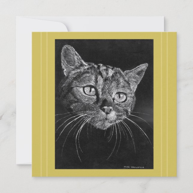 Dessin Face Chat Par Mark Edward Carte Westerfield (Devant)