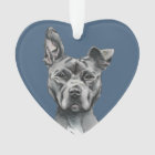 Dessin gris beau de chien de Terrier de pitbull