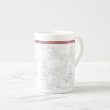 Dessin Mughal sur un mug en porcelaine fine