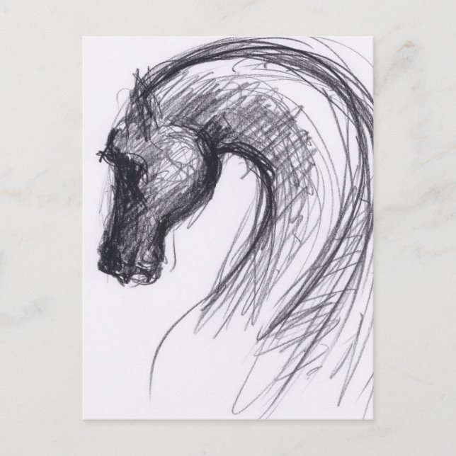 Dessin original 1 Cheval Année Zodiac Carte postal (Devant)