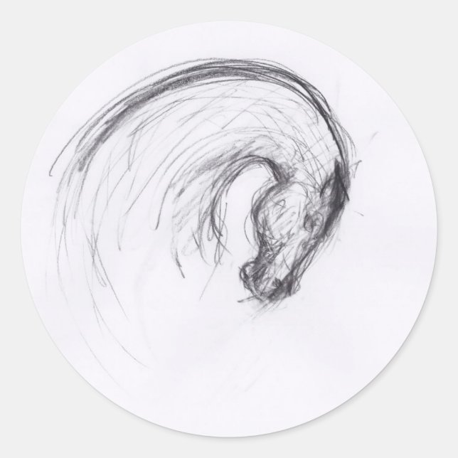 Dessin original 2 Cheval Année Sticker Zodiac (Devant)