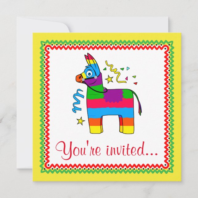Dessin Pinata Invitation Anniversaire (Devant)