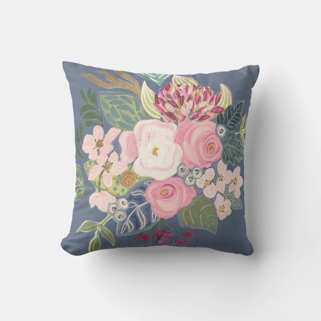 Dessin Salle_Périwinkle Coussin floral bleu_Faded (Recto)