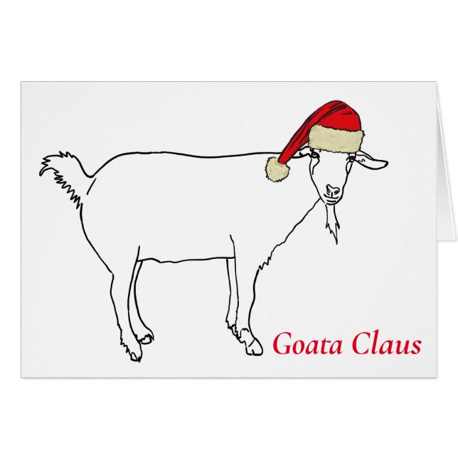 Dessin simple de chèvre de Noël (Devant horizontal)