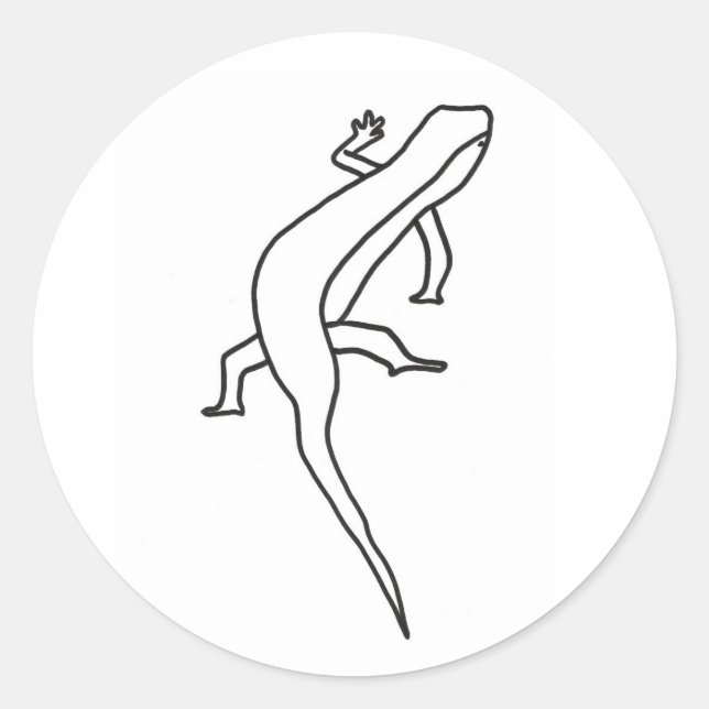 Dessin simple d'un lézard, autocollants (Devant)
