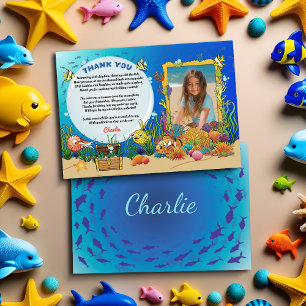 Dessin sous la mer Animaux Cartes de remerciements