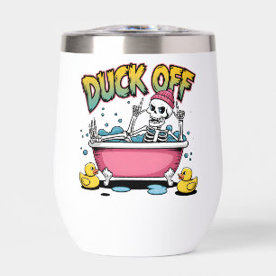 Dessin squelette drôle "Duck Off" - 61161 Œuvre en