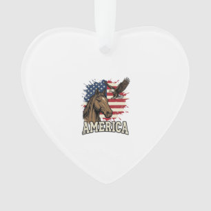 Dessin vectoriel patriotique de l'aigle de cheval 