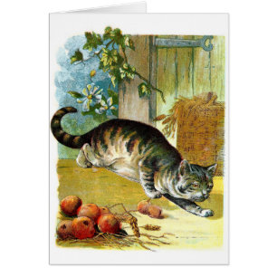 Dessin vintage : Le chat astucieux