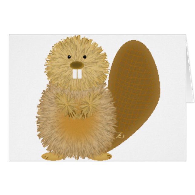 Dessins animaux adorables : Castor (Devant horizontal)