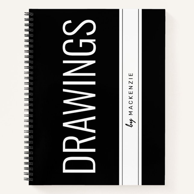 Dessins Carnet Grand Titre Personnalisé (Devant)