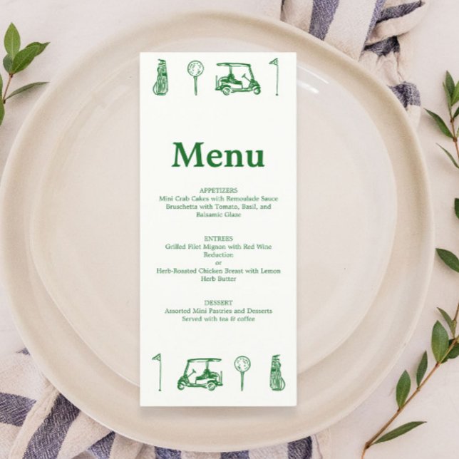 Dessins de ligne de la Green Golf Menu (Créateur téléchargé)