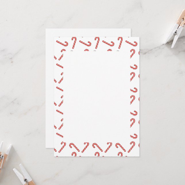 Dessins De sucre de canne Sur Invitation Blanc Ver (Devant/Arrière en situation)