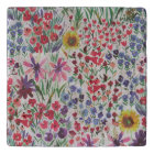 Aquarelle colorée Jardin botanique floral