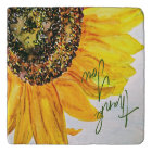 Aquarelle Merci de tournesol floral