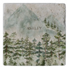 Aquarelle naturelle de la forêt et de la montagne