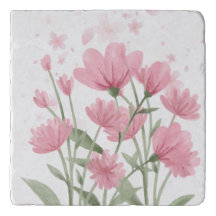 Magnifique motif floral de cosmos rose décoratif