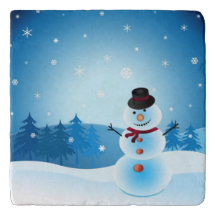 Trépied de Noël de bonhomme de neige
