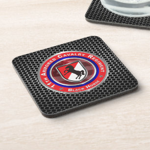 Dessous-de-verre 11e régiment de cavalerie blindée “Cheval noir”