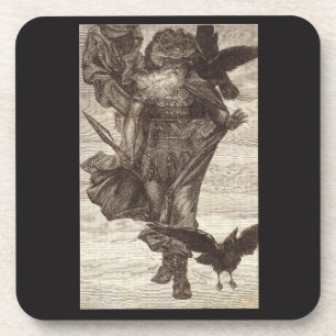 Dessous-de-verre 1871 Odin, Dieu nordique de la sagesse