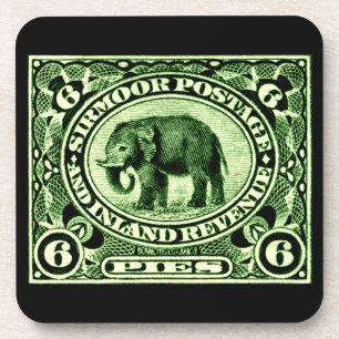 Dessous-de-verre 1895 Indian Princely States Elephant