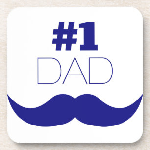 Dessous-de-verre #1 Papa Blue Mustache