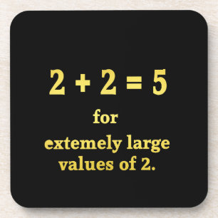 Dessous-de-verre 2 + 2 = 5 Blague de maths drôle