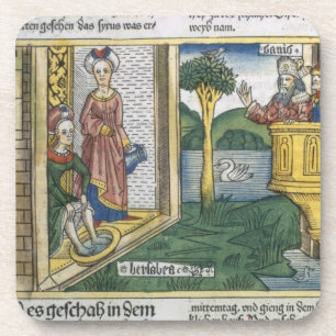 Dessous-de-verre 2 Samuel 11 1-5 David voit Bathsheba se baigner,