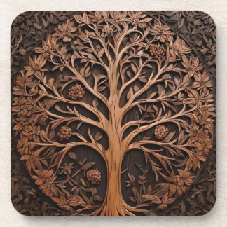 Dessous-de-verre 3D Warah Tree Wood Print,