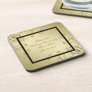Dessous-de-verre 50e anniversaire du Mariage de l'or