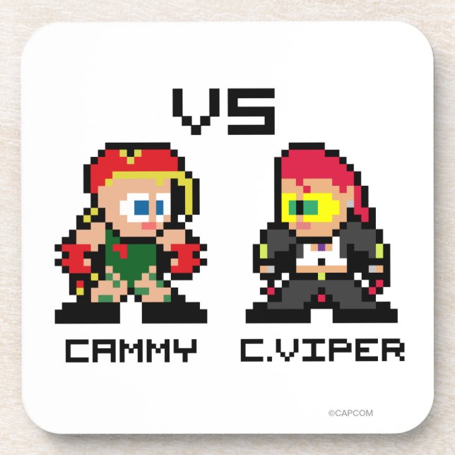 Dessous-de-verre 8bit Cammy CONTRE C.Viper (Devant)