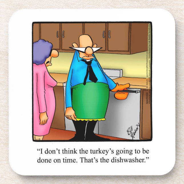 Dessous de verre à dos d'Humour de Thanksgiving (Devant)
