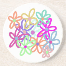 Dessous de verre à fleurs