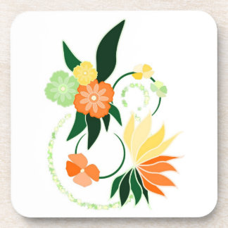 Dessous-de-verre à motifs floraux tropicaux