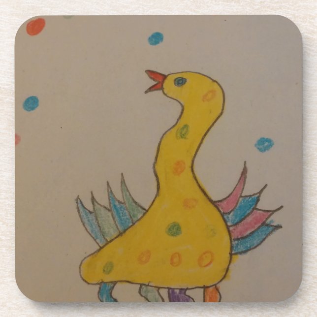 Dessous-de-verre #ABC Art par les enfants, Canard de Pâques (Devant)