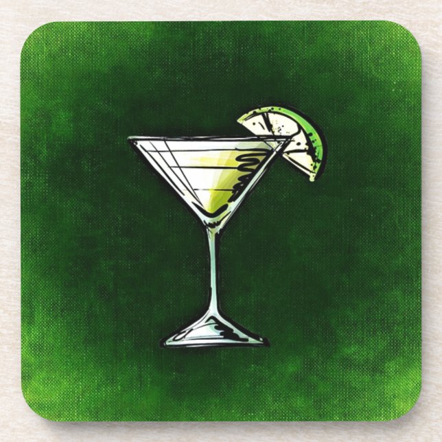 Dessous-de-verre Absinthe cocktail vert (Devant)