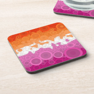 Dessous-de-verre Abstract Lesbian Pride Flag