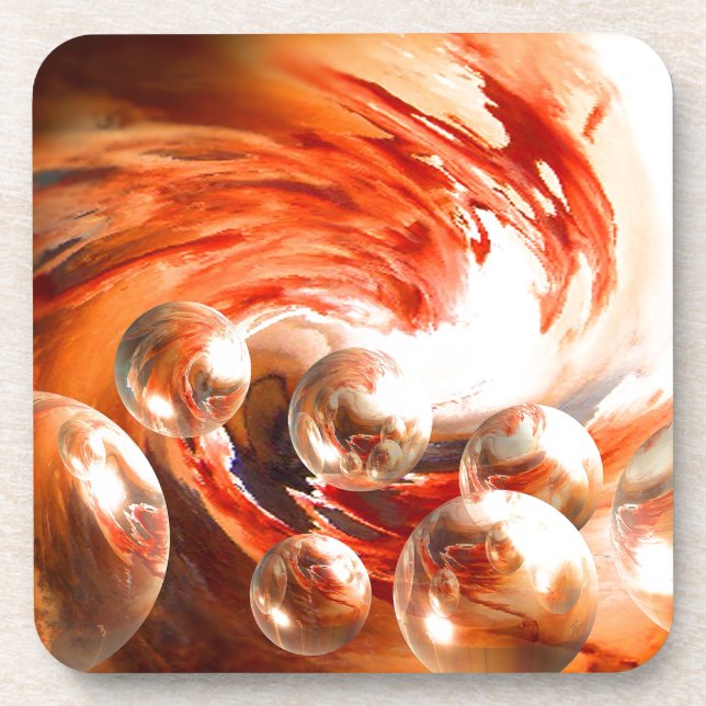 Dessous-de-verre Abstrait contemporain (Devant)