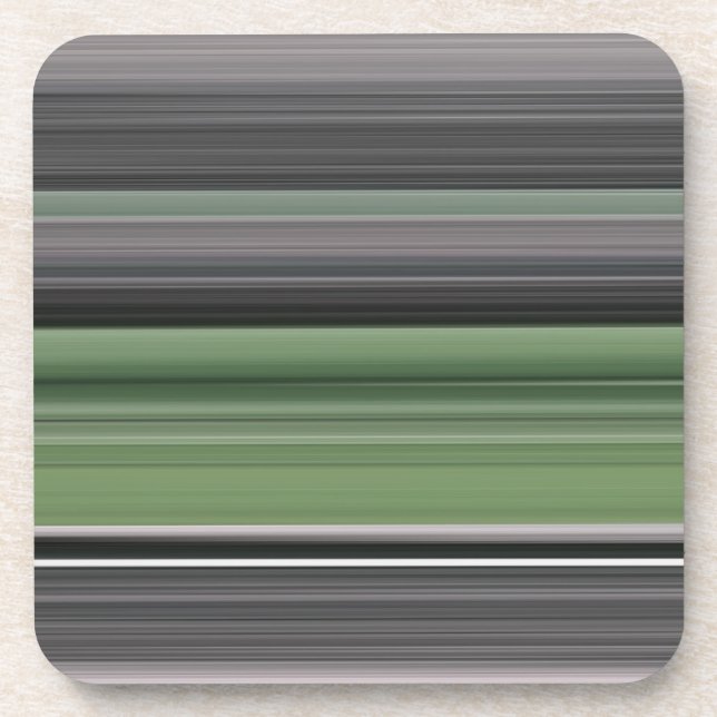 Dessous-de-verre Abstrait n° 1 : vert olive et gris (Devant)