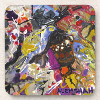 Dessous de verre abstraits d'Alemshah réglés -