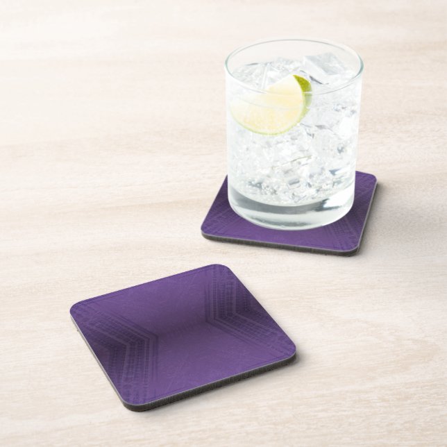 Dessous-de-verre Acceptation | Motif Boho violet écectique (Côté Droit)