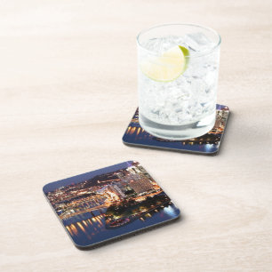 Dessous-de-verre Acier et sandwich à indigo