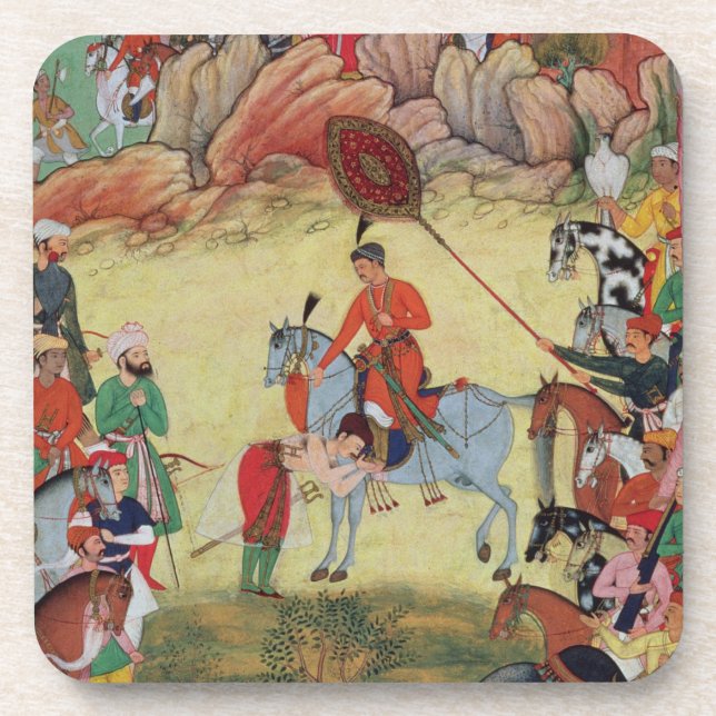 Dessous-de-verre Adham Khan rendant hommage à Akbar chez Sarangpur, (Devant)