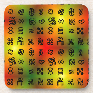 Dessous-de-verre Adinkra Symbols With African Colors