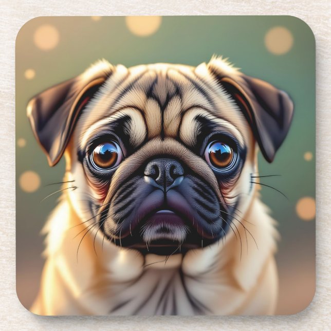 Dessous-de-verre Adorable Pug Close up | Cute Dog  (Devant)