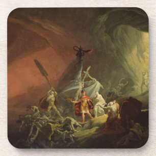 Dessous-de-verre Aeneas et la sibylle, c.1800 (huile sur la toile)