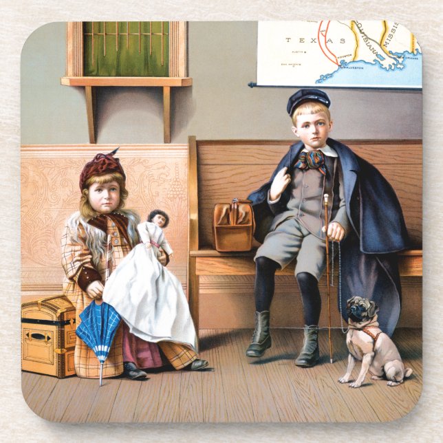 DESSOUS-DE-VERRE AFFICHE DE CHEMIN DE FER, 1898 (Devant)